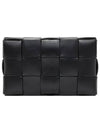 Cassette Intrecciato Small Cross Bag Black - BOTTEGA VENETA - BALAAN 9