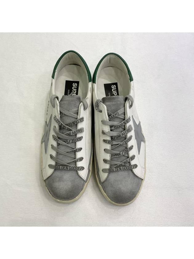 Superstar Green Heel Tab Leather Sneakers White - GOLDEN GOOSE - BALAAN 4