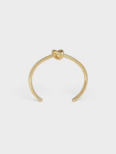 Knot Extra Thin Brass Bracelet Gold - CELINE - BALAAN 2