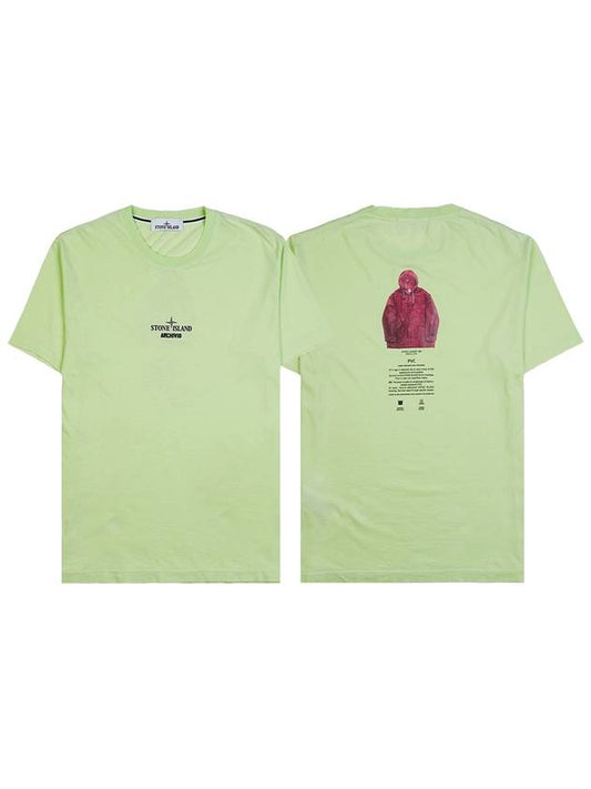 Archibio PVC Print Short Sleeve T-Shirt Light Green - STONE ISLAND - BALAAN 2