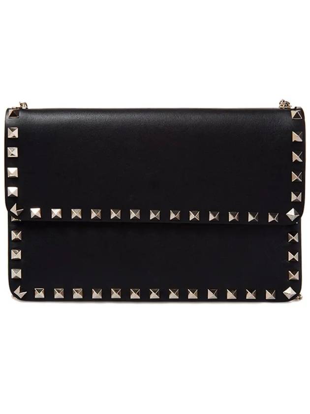 11Th Anniversary Rockstud Chain Shoulder Bag Black - VALENTINO - BALAAN 3