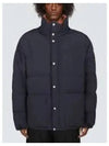 High Neck Padded Quilted Down Jacket Navy - JIL SANDER - BALAAN 2