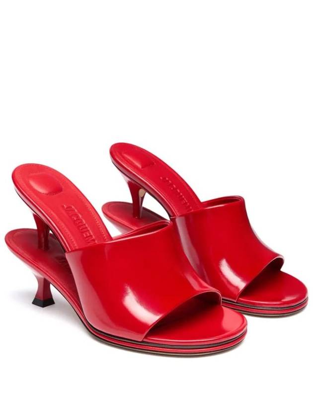 Jacquemus The Double Mule Sandals Heel Red - JACQUEMUS - BALAAN 4