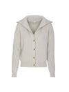 Compact Knot Button Wool Cardigan Moon - BOTTEGA VENETA - BALAAN 1