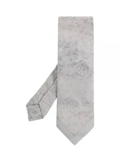 Barocco Jacquard Silk Tie Pearl Grey - VERSACE - BALAAN 2