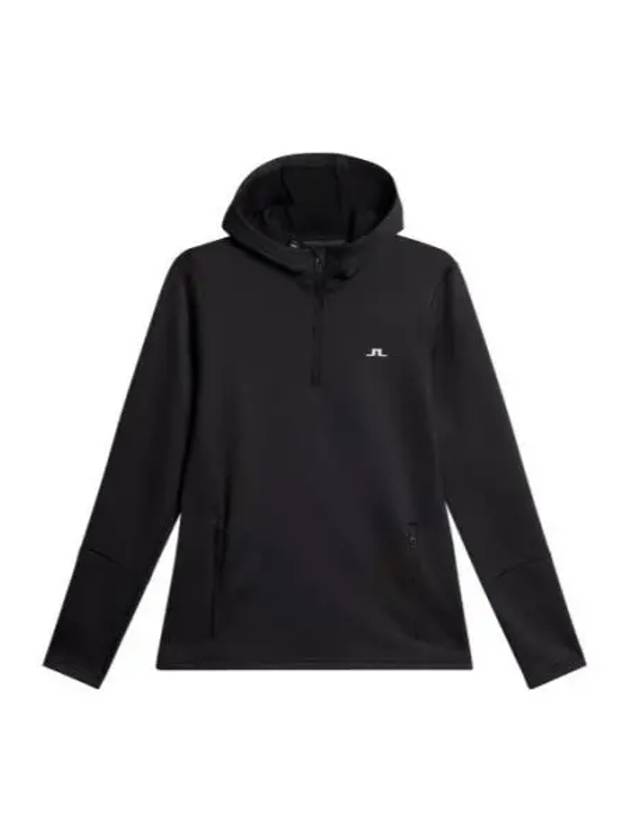 Women's Aerial Quarter Zip Hoodie Black - J.LINDEBERG - BALAAN 2