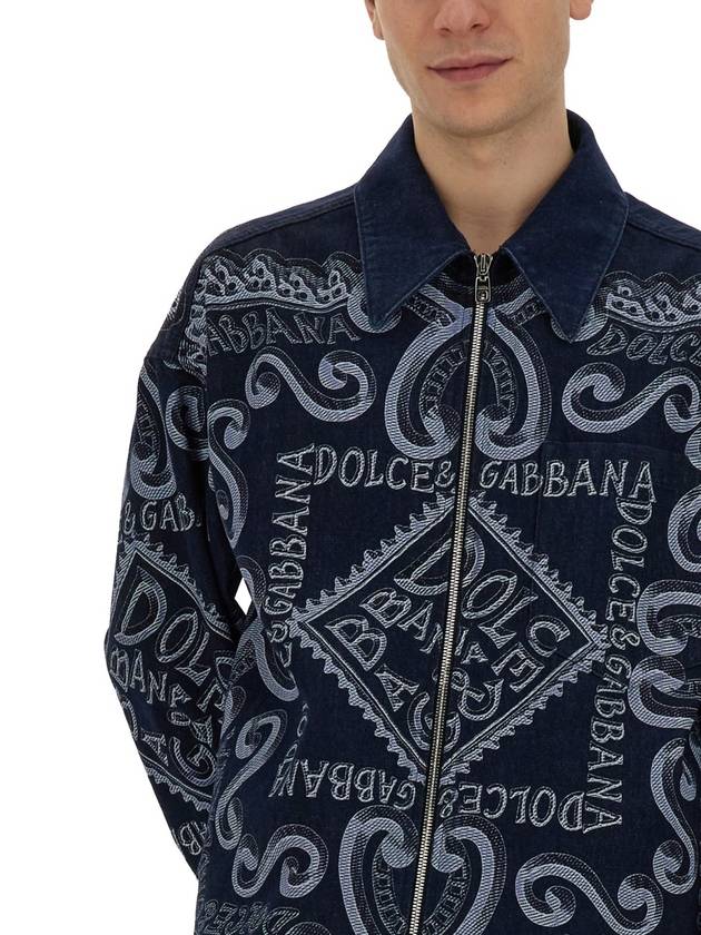 logo print shirt jacket G9AUMDG8KM5 - DOLCE&GABBANA - BALAAN 3