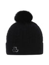 Women s Cashmere Knit Beanie 8504LXAK BLACK - BLACK&WHITE - BALAAN 2