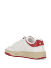 Logo Calf Leather Low Top Sneakers White - SAINT LAURENT - BALAAN 4