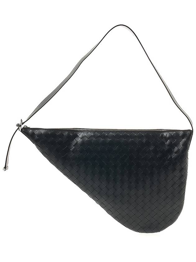 Intrecciato Virgule Cross Bag Black - BOTTEGA VENETA - BALAAN 4