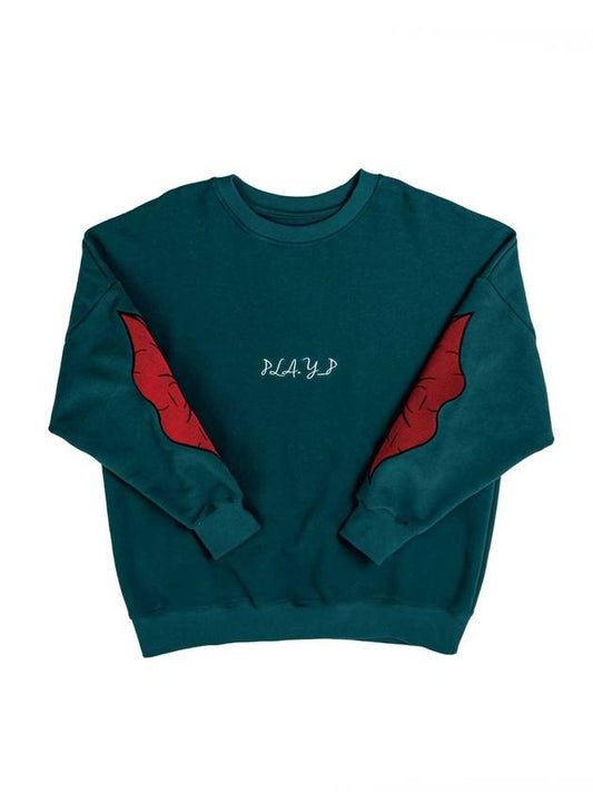 Lips Sweatshirt SW03 BLUE GREEN - PLA.Y_P - BALAAN 2