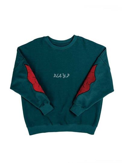 Lips Sweatshirt Blue Green - PLA.Y_P - BALAAN 2