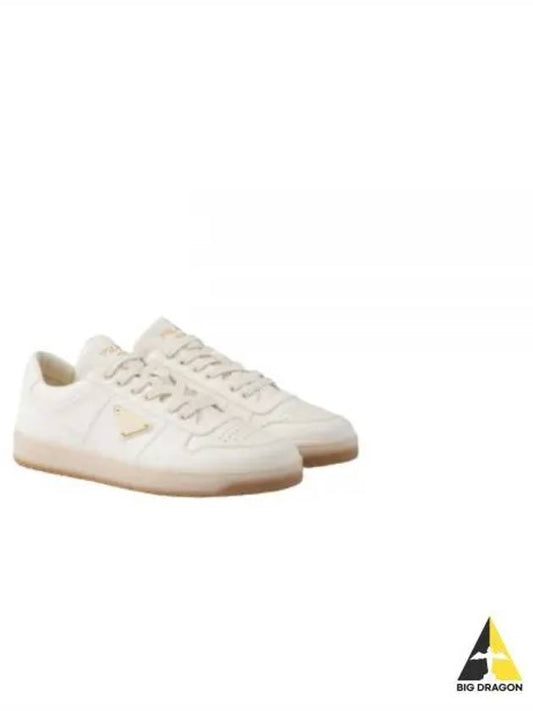 Downtown Nappa Leather Low Top Sneakers Ivory - PRADA - BALAAN 2