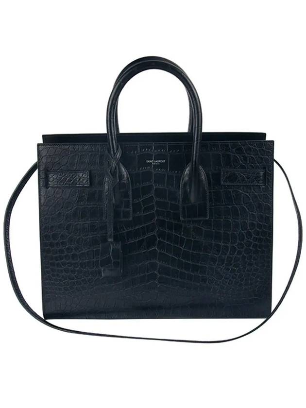 Sac De Jour Leather Tote Bag Black - SAINT LAURENT - BALAAN 2