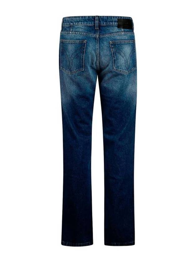 Classic Fit Denim Straight Pants Blue - AMI - BALAAN 3