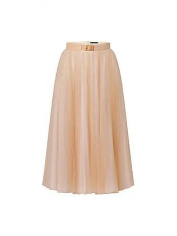 Belted Tulle Maxi Skirt 1AGBF3 - LOUIS VUITTON - BALAAN 1