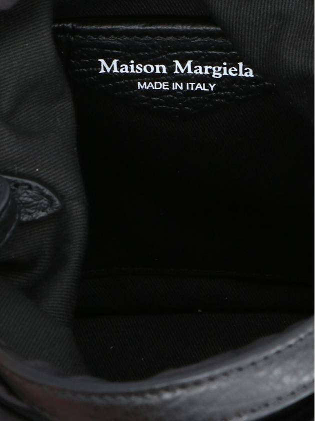 5AC Number Logo Texture Leather Bucket Bag Black - MAISON MARGIELA - BALAAN 4