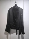 silk black biker jacket - ANN DEMEULEMEESTER - BALAAN 3