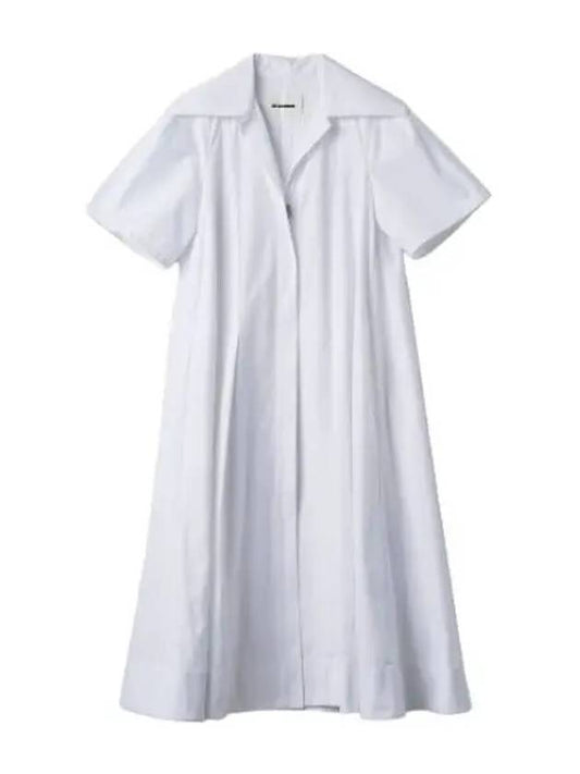 Cotton flare dress white - JIL SANDER - BALAAN 1