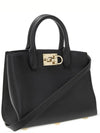 Women's Gancini Studio Cross Bag Black - SALVATORE FERRAGAMO - BALAAN 5