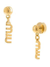 metal logo earrings gold - MIU MIU - BALAAN 2