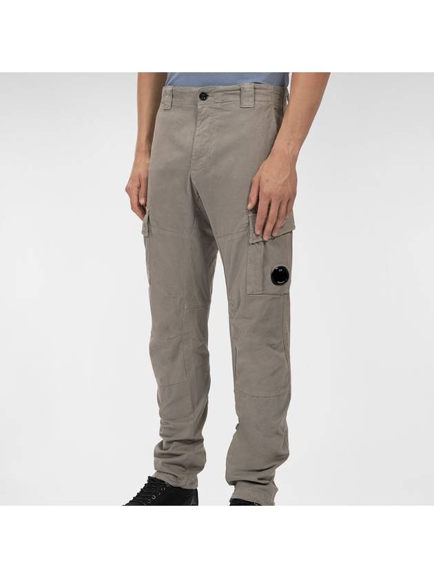 Lens Patch Stretch Satin Cargo Straight Pants Grey - CP COMPANY - BALAAN 7