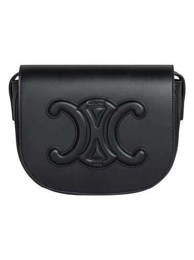 Folco Cuir Triomphe Calfskin Cross Bag Black - CELINE - BALAAN 1