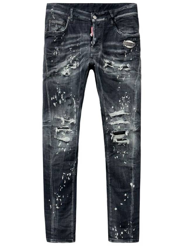 Diamond Studs Wash Tidy Biker Jeans Black - DSQUARED2 - BALAAN 2