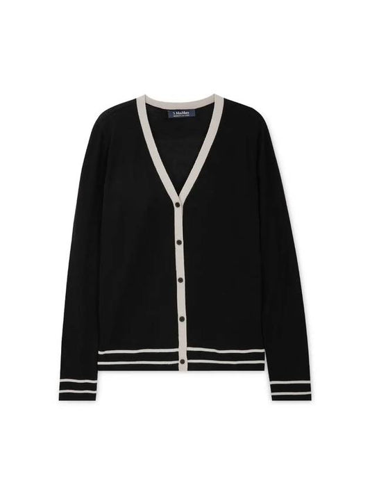 Women's Semele Wool Cardigan Black - MAX MARA - BALAAN 1