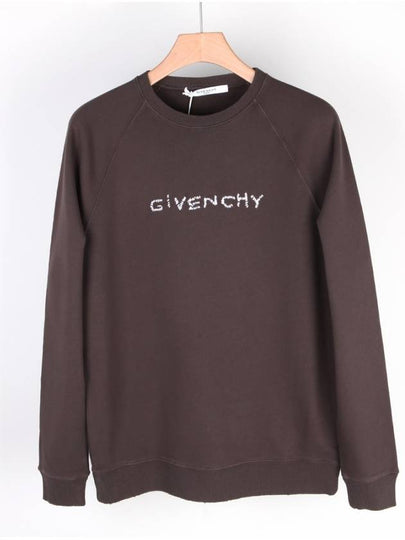 Men s Logo Embroidered Sweatshirt Brown - GIVENCHY - BALAAN 2