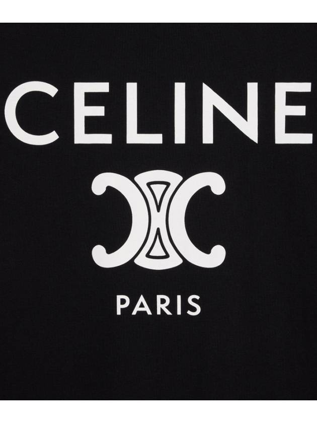 Paris T-Shirt in Cotton Jersey Black White - CELINE - BALAAN 6