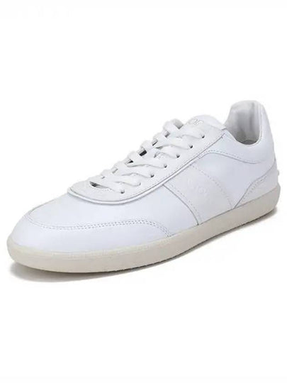 Men's Tabs Leather Low Top Sneakers White - TOD'S - BALAAN 2