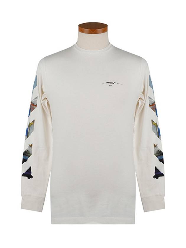 Diag Colored Arrow Long Sleeve T-Shirt White - OFF WHITE - BALAAN 4