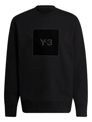 Square Logo Print Sweatshirt Black - Y-3 - BALAAN 1