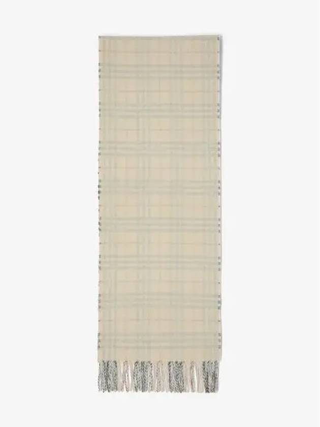 Reversible Check Cashmere Scarf Beige - BURBERRY - BALAAN 2