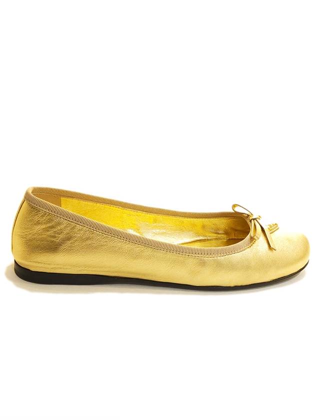 Nappa Leather Ballerina Flats Platinum - PRADA - BALAAN 3