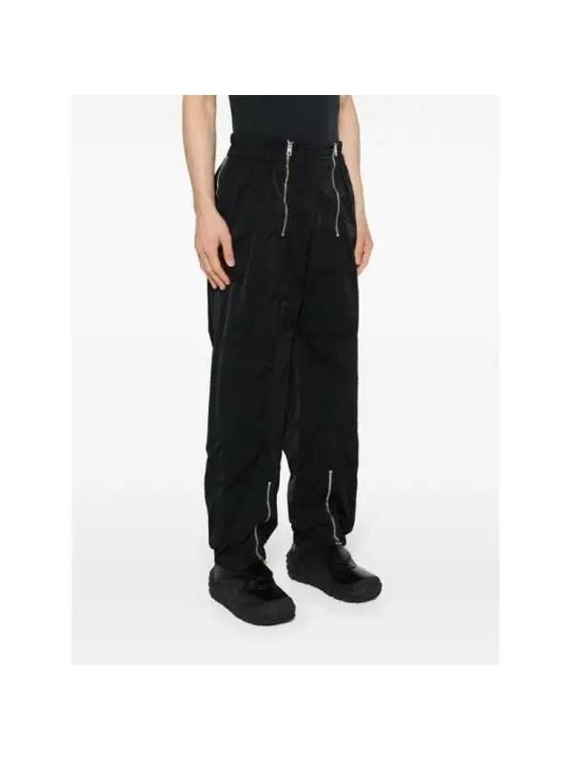 Zipper Detail Nylon Track Pants Black - BOTTEGA VENETA - BALAAN 4