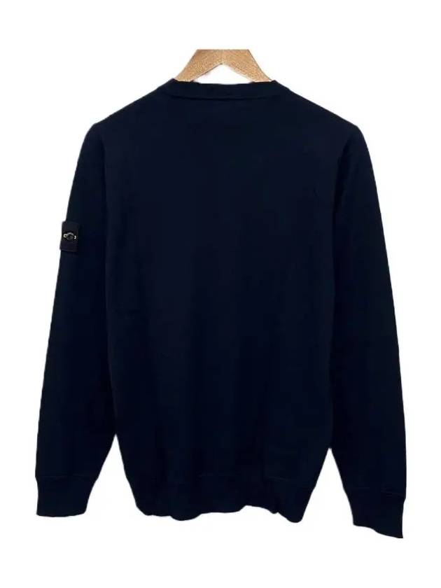 Light Wool Crewneck Knit Top Dark Navy - STONE ISLAND - BALAAN 4