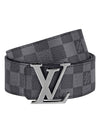 LV Initial 40MM Reversible Leather Belt Graphite - LOUIS VUITTON - BALAAN 3