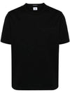 Embroidered Logo Cotton Short Sleeve T-shirt Black B0710996445 - CP COMPANY - BALAAN 2