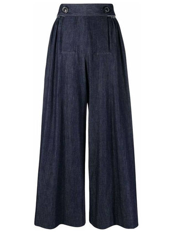 stitch detail denim wide pants - MAISON MARGIELA - BALAAN 1