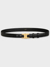 Triomphe Taurillon Medium Leather Belt Black - CELINE - BALAAN 4