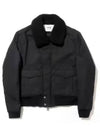 Shearing Trimming Short Bomber Jacket Black - AMI - BALAAN 2