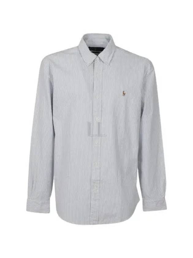 Embroidery Pony Oxford Long Sleeve Shirt Blue - POLO RALPH LAUREN - BALAAN 2