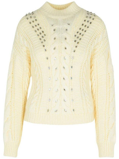 Wool Mohair Logo Knit Top Ivory - MONCLER - BALAAN 2