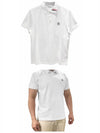 Logo Patch Short Sleeve Polo Shirt white - MONCLER - BALAAN 5