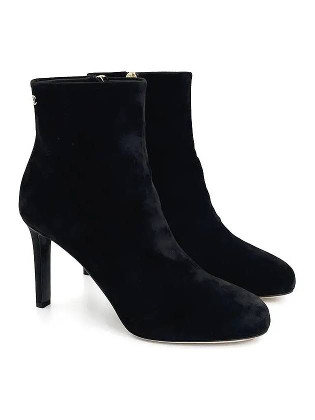 Suede ankle boots 37 black 4ET1044 - CHANEL - BALAAN 1