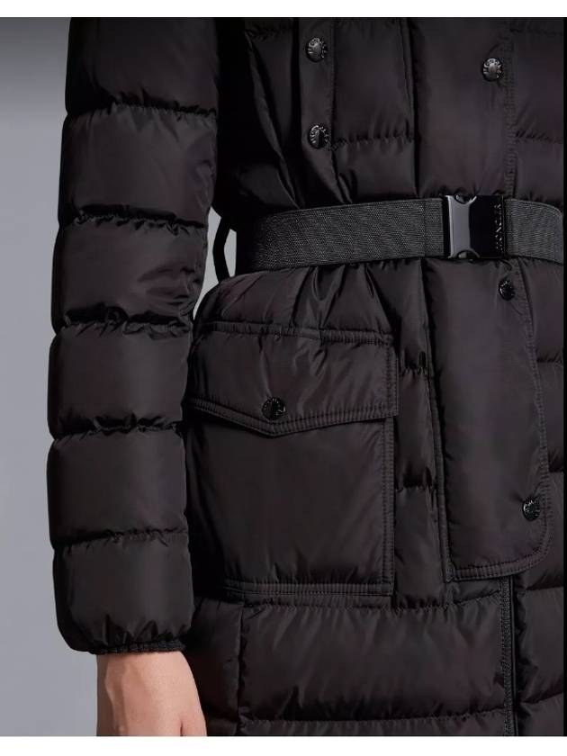 Khloe Long Down Jacket Black - MONCLER - BALAAN 5