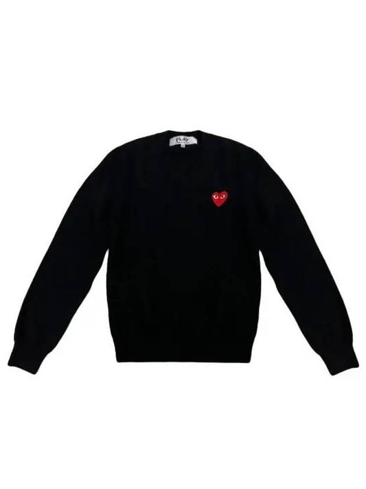 Play Motif V-Neck Sweater P1N001 - COMME DES GARCONS - BALAAN.