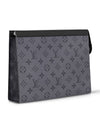 Monogram Eclipse Reverse Pochette Voyage MM Clutch Bag Grey - LOUIS VUITTON - BALAAN 3